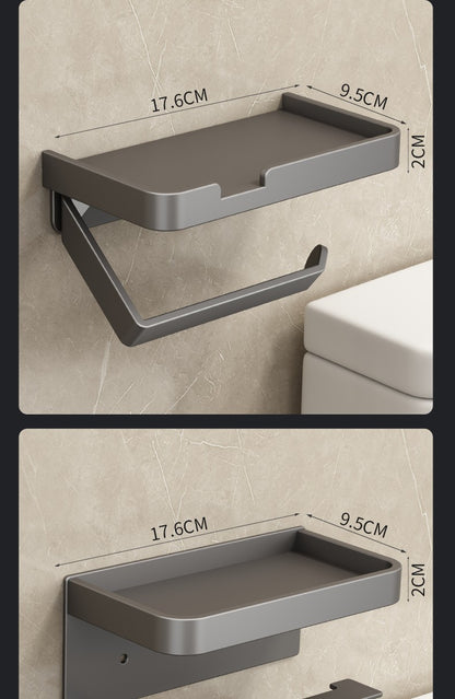 Toilet Paper Holder Aluminium Storage Rack Kitchen Towel Placement Of Seasoning Bottles Bathroom Wall Roll Of Paper Phone Storag