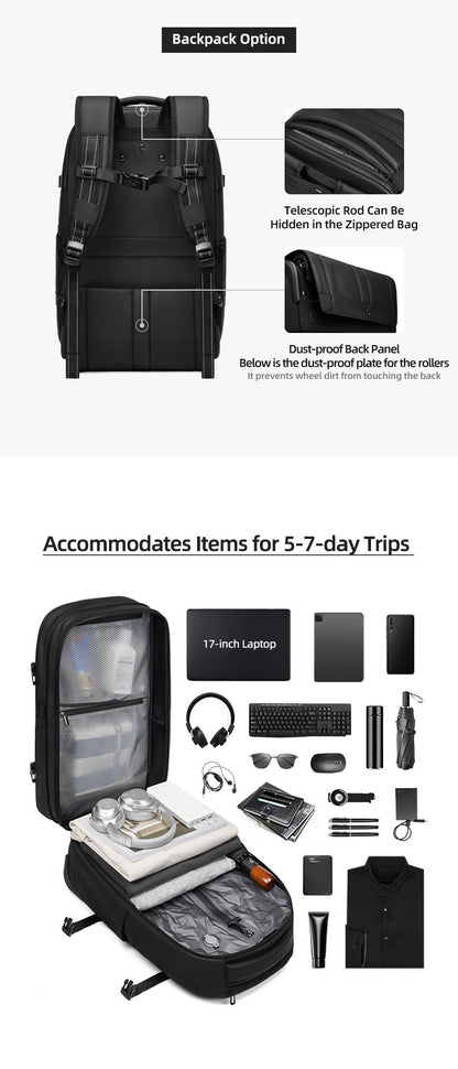 2025 Vacuum Compression Large Capacity Durable Luggage  Suitcase Wheels Women Men Cabin Carry-On Boarding Travel