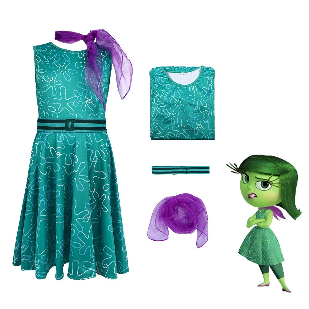Anime Movie Inside out 2 Joy Cospaly Costume Envy Anxiety Ennui Cos Outfits For Adult Kids Halloween Stage Performance Costume