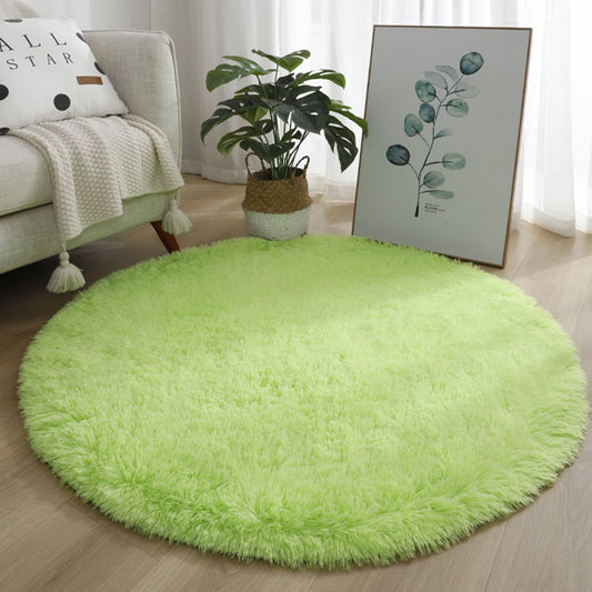 1pc Anti-Slip Rugs Large Shaggy Rug 40/60/80cm Super Soft Round Mat Living Room Bedroom Carpet Multi Color Select For Home Decor