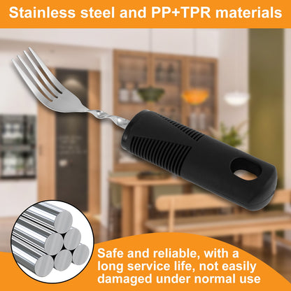 Disabled Cutlery Weighted Feeding Dinnerwares Elderly Adaptive Spoon Fork Tableware Eating Parkinsons Dinnerware Kitchen Tools