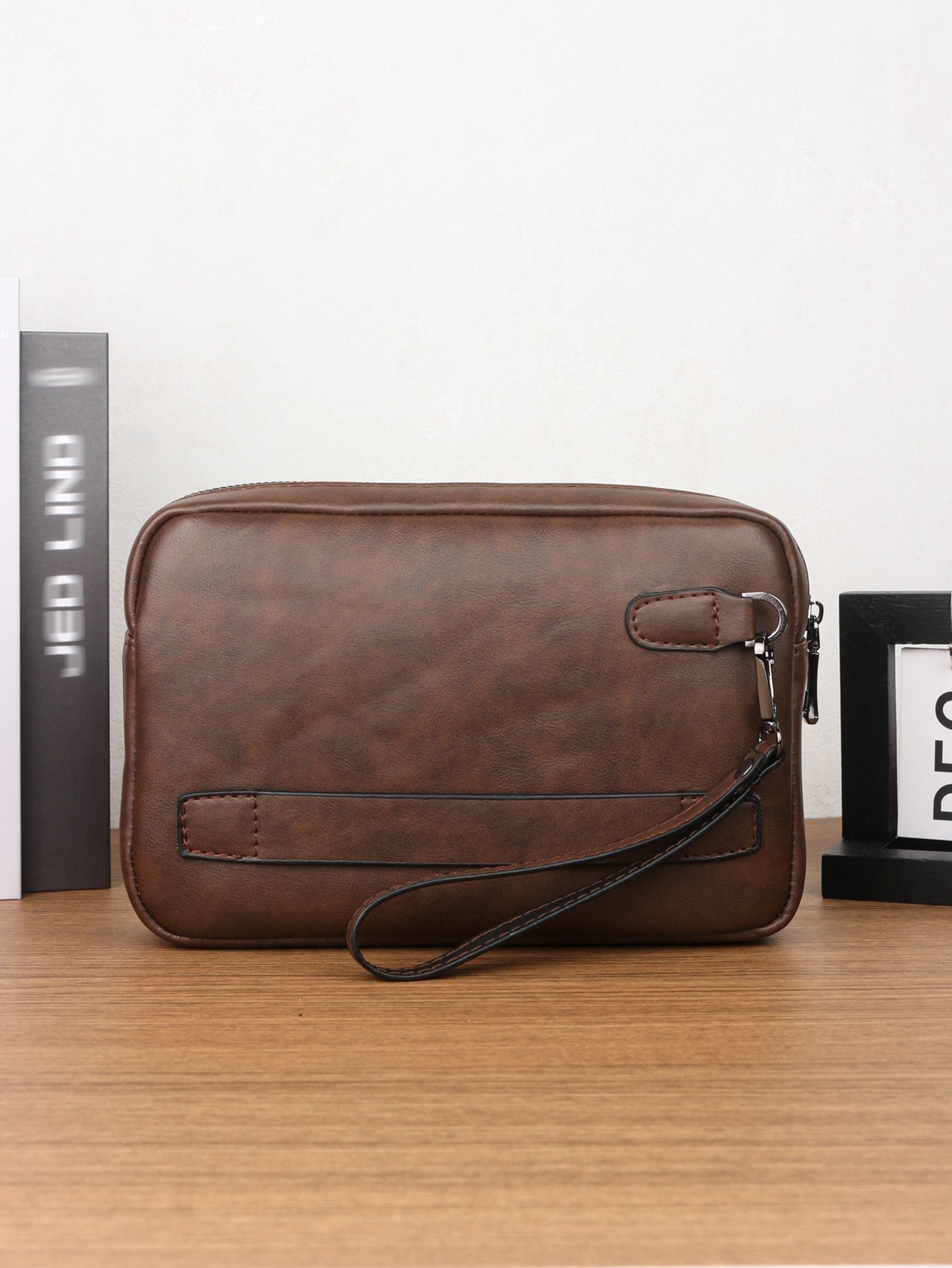 Minimalist Retro Handbag Fashion Business Casual Portable Large Capacity Multifunctional Wristlet Clutch Bag Cell Phone Bag