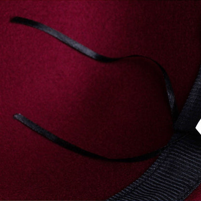 Chapéu Feminino Elegante Com Fita Outono Inverno Coreano Versátil Boné feminino Casamento na igreja Viagem Jazz britânico Senhora Fedora