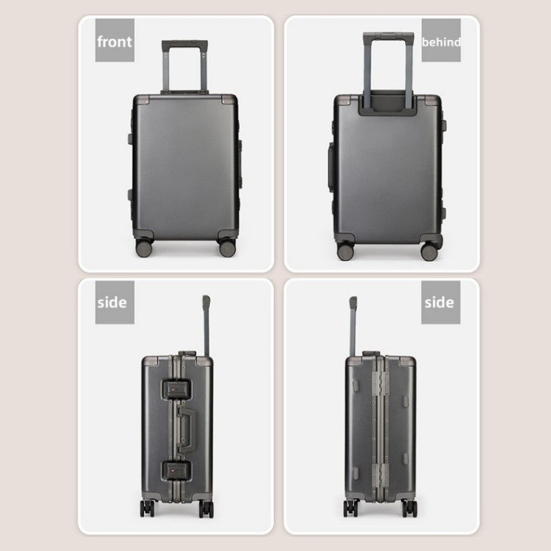20"/22"/24"/26"/28" Suitcase Fashoin Rolling Luggage Travel Aluminum Frame Case with Wheel Alloy Trolley Bag 20'' Carry-On Cabin