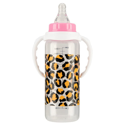 MIYOCAR unique Leopard baby bottle BPA free plastic 260ml standard neck special gift for baby lovely baby bottle feeding bottle