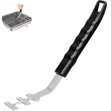 Universal Grill Grate Lifter Tool Cast Iron Grid Lever Lock Lifting Gripper Handle Clip for Barbecue Grilling Cooling Rack JT527