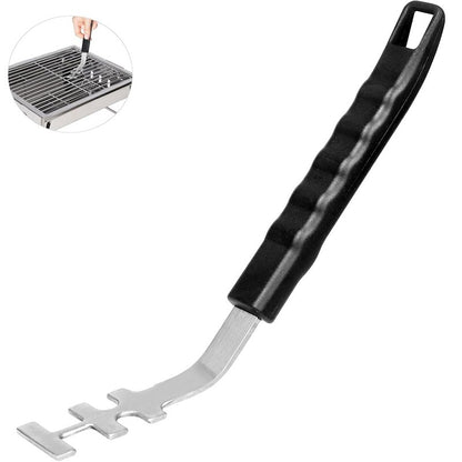 Universal Grill Grate Lifter Tool Cast Iron Grid Lever Lock Lifting Gripper Handle Clip for Barbecue Grilling Cooling Rack JT527