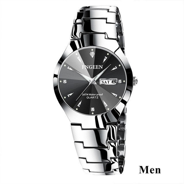 2023 FNGEEN 5808 Relogio Feminino Couple Watch Men Quartz watch for Lovers Luxury Womens wristwatch Stainless Steel Waterproof