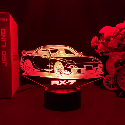 Sports Car 3d Illusion Lamp for Kids Bedroom Decor Nightlight Touch Sensor Atmosphere Birthday Gift Supercar Led Night Light