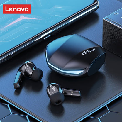 Fone de Ouvido Original Lenovo GM2 Pro Bluetooth 5.3 Sem Fio para Jogos com Baixa Latência Chamada HD Fones de Ouvido com Modo Duplo e Microfone GM2Pro