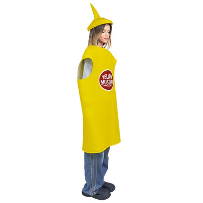 Zawaland Red Tomato Delicious Ketchup Costume Adult Boy Girl Funny Disguise Suit Yellow Mustard Halloween Cosplay Party Clothes