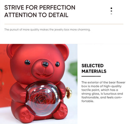 2025 Hot Eternal Rose Teddy Bear Gift Box with Custom Necklace Jewelry Set Valentine's Birthday Holiday Gift Back School Gift