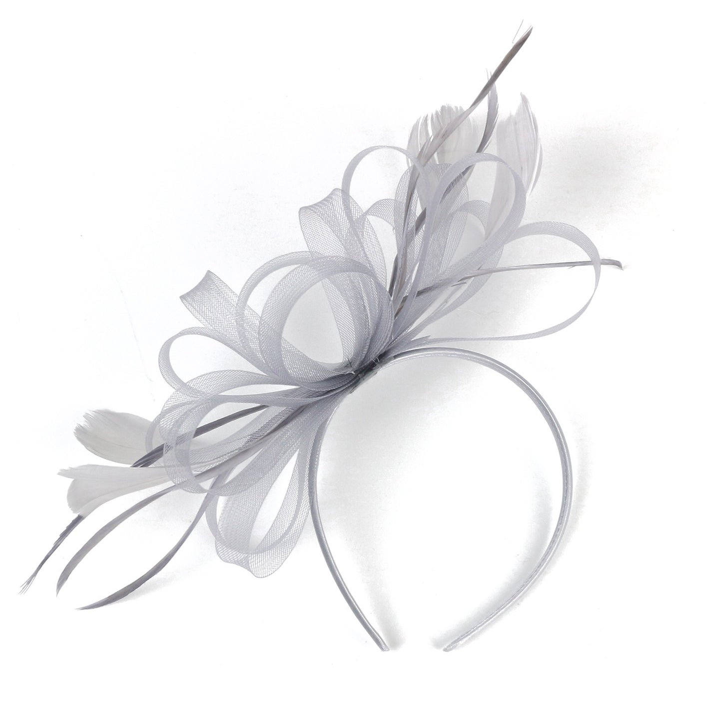Chapéu Fascinator Feminino Chique Coquetel Casamento Festa Igreja Acessório de Cabelo Moda Pena Grampo de Cabelo Noiva