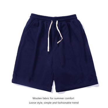 European shorts for men plus size for middle-aged and young loose and versatile five quarter pants breathable beach pants studen