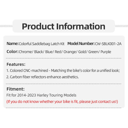 Para Harley Touring Road/Street Glide FLHR FLHTK 2014-2023 Kit de Travas de Alforje de Fibra de Carbono Levantador de Travas de Alforje