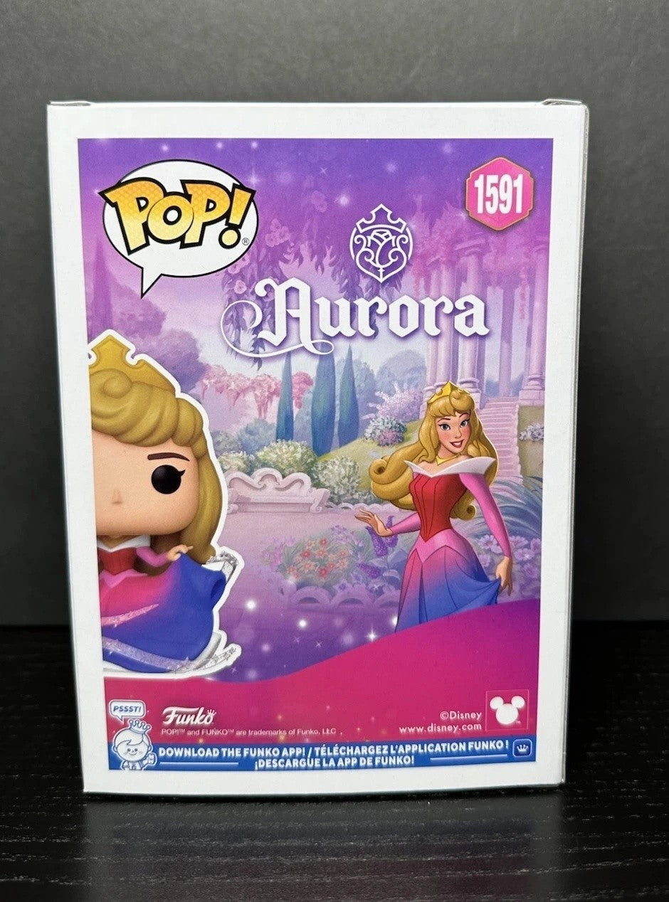 Pop! Disney Princesa Aurora (Diamond) #1591 Boneco de Ação Funko Colecionável Figuras de Vinil Modelo Brinquedos Estátua de Boneca Q Version Presentes
