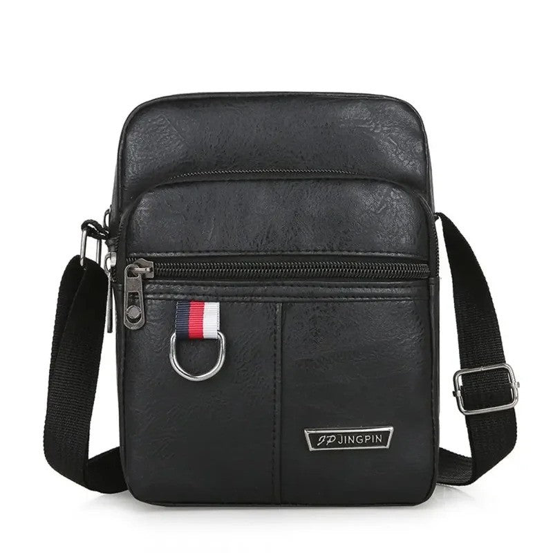 Crossbody Bag Men's High Quality PU Leather Shoulder Bag Large Capacity Chest Bag Fashion Casual Solid Color Crossbody Bag