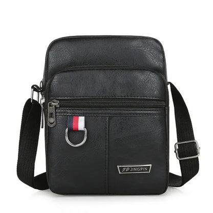 Crossbody Bag Men's High Quality PU Leather Shoulder Bag Large Capacity Chest Bag Fashion Casual Solid Color Crossbody Bag