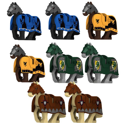 Blocos de Montar Zoológico Medieval Acessórios de Personagens Montarias Animais Cervos Elefantes Camelos Lobos Cavalos de Guerra Tijolos Brinquedos Presentes K080