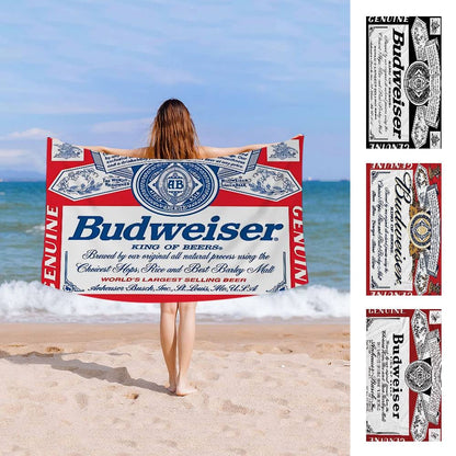 King Of Beer B-Budweiser Big Microfiber Beach Towels Quick Dry Towel Sand Beach Towels Pool Towel For Travel Swim Pool Yoga