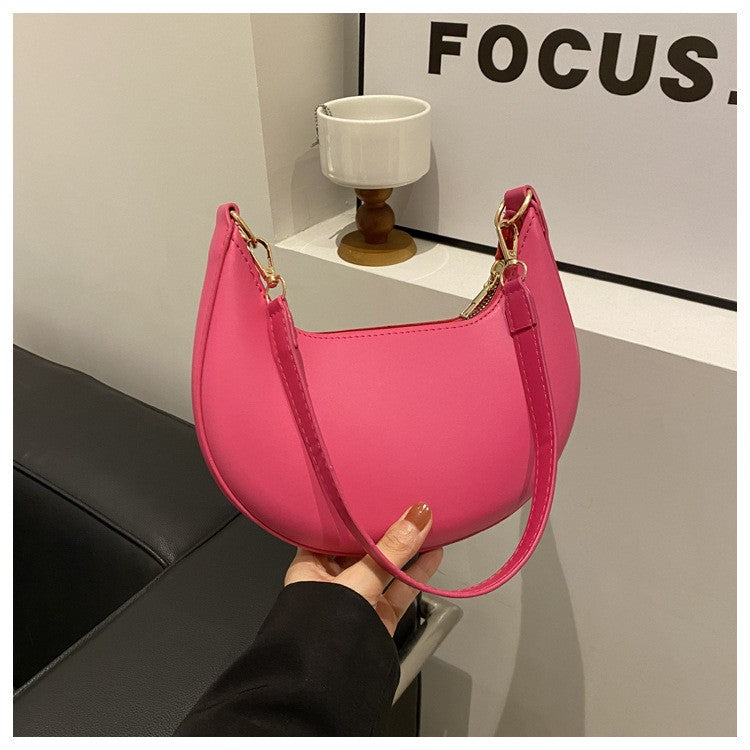New Fashionable High-end Moon-shaped Baseball Bag Showing Luxury Women's Single Shoulder Bag Elegant lady Handbags bolso mujer