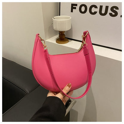 New Fashionable High-end Moon-shaped Baseball Bag Showing Luxury Women's Single Shoulder Bag Elegant lady Handbags bolso mujer