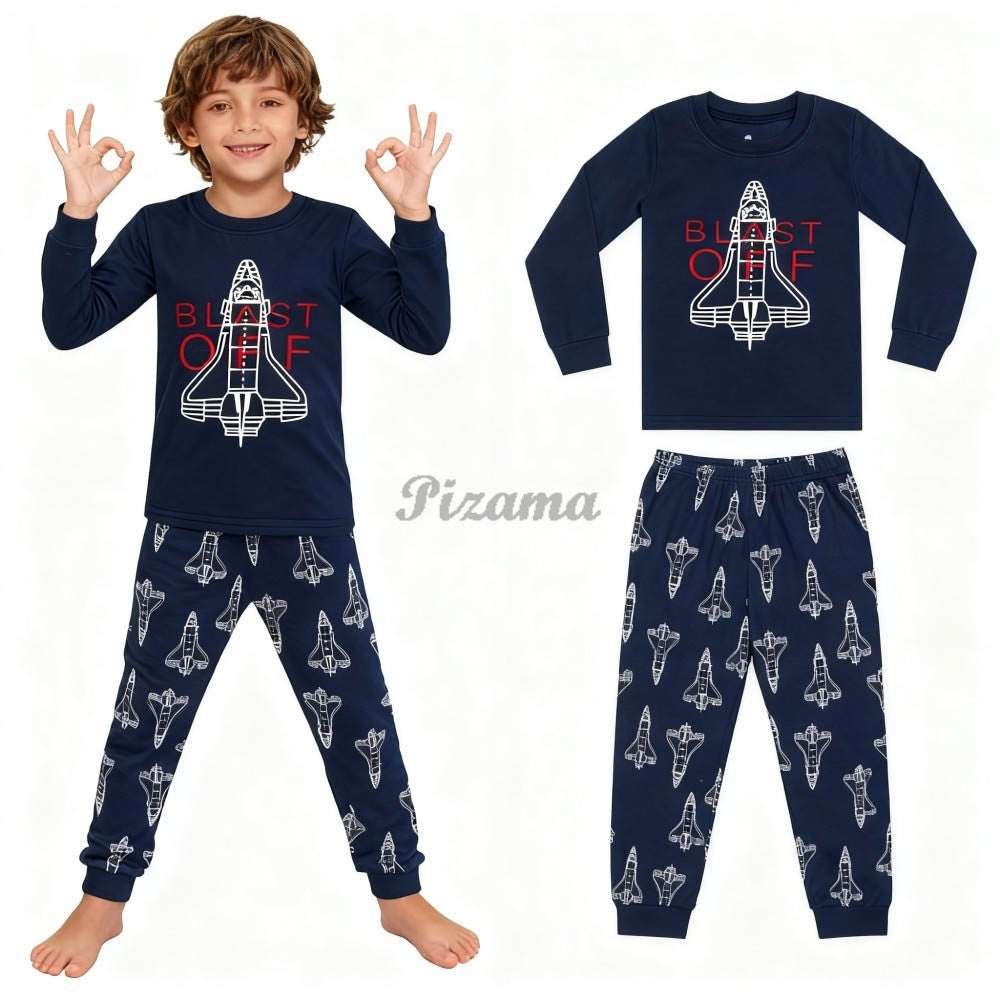 100 Cotton Girls Pajamas Sets Bunny Airplane Castle Animal Cartoon Kids Pyjamas Boys Pijamas Infantil Xmas Children Sleepwear