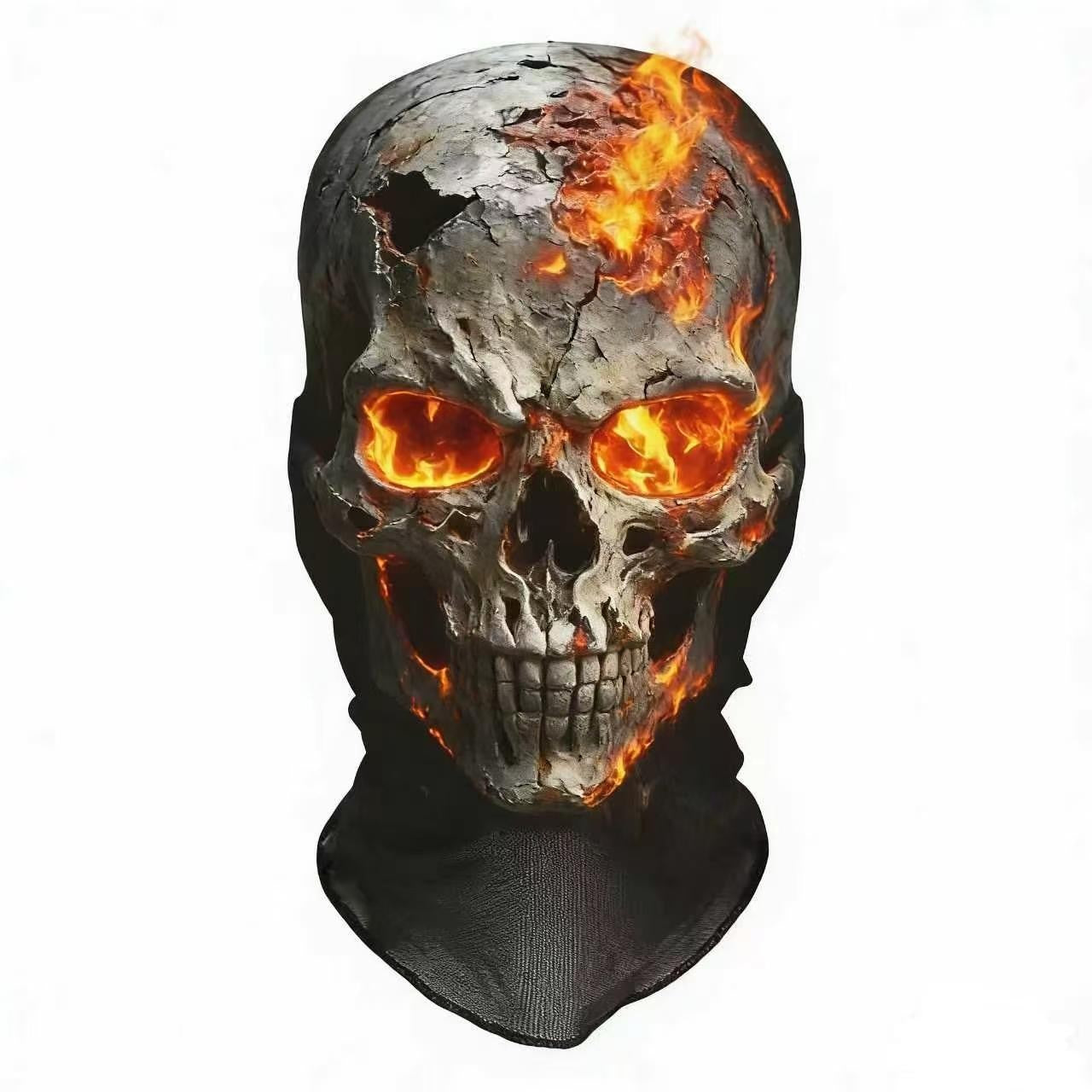 1-Piece 3D Horror Skull Breathable Sun-Proof Headgear Mask, Washable, Prank & Gag Mask