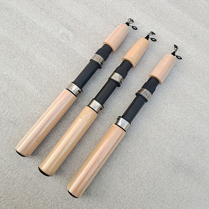 1 vara de pesca no gelo em fibra de carbono ultraleve com cabo ergonômico macio e ponta de ação rápida - Design resistente similar à fibra de vidro