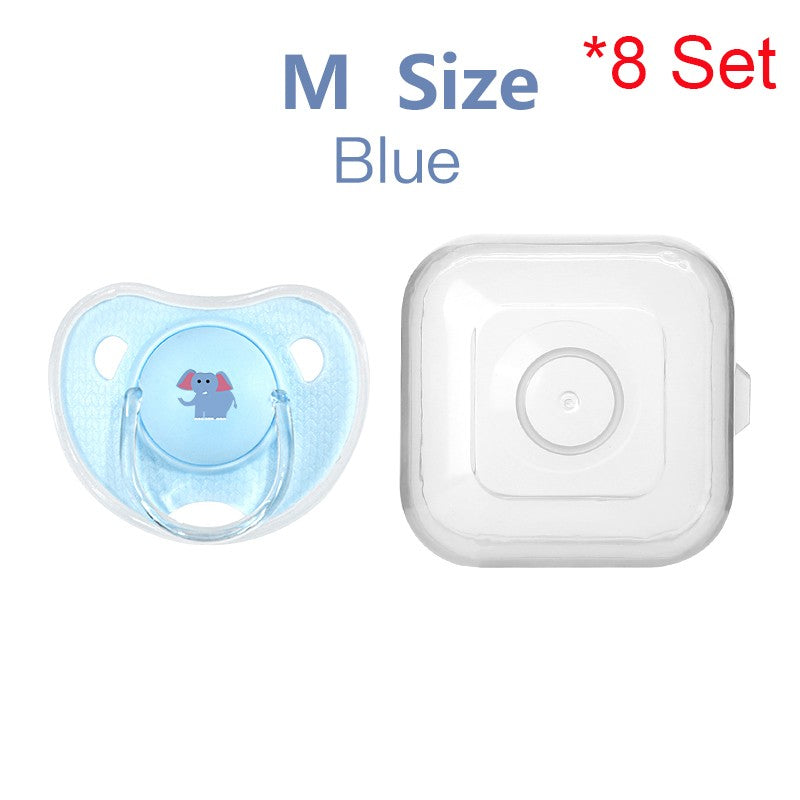 Cartoon Pattern Thumb Shape Toddlers Soothe Kids Newborn Baby Silicone Teething Pacifier