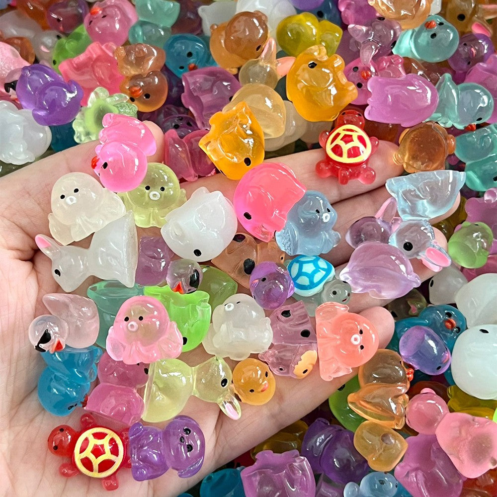 Luminous Mini Resin Animals, Including Tiny Glowing Ducks, Perfect for Decorating Fairy Gardens, Aquariums, And Dollhouses