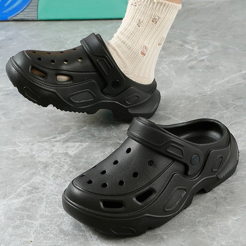 Summer Thick Sole Sandals For Women Comfortable Soft Heightening Shoes Couple Outdoor Non-slip Slippers Men‘s Clogs