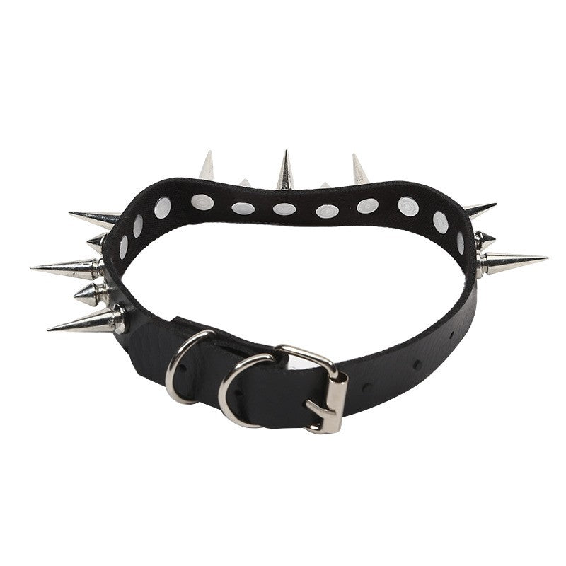 Gargantilha Punk com Spikes Longos, Coleira de Couro Sintético para Mulheres e Homens, Gargantilha com Tachas Grandes e Rebites Estilo Gótico, Acessórios de Colar 2025