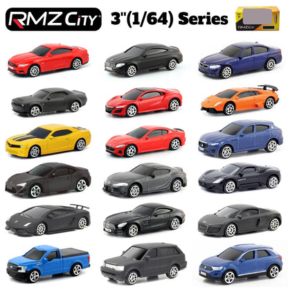 1/64 RMZ CiTY Miniatura de Carro de Brinquedo Diecast Modelo 3 polegadas Rodas Livres Coleção Adequado para Hot Wheels Presente para Crianças Meninos Criança