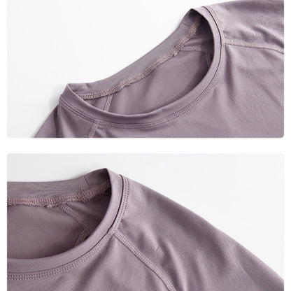 DRUR Long Sleeve Gym Top Women Breathable Quick Dry Workout Tshirt Loose Fit Running Tee Yoga Clothing Sportswear Activewear New