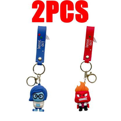 30 Peças/Conjunto Atacado Chaveiro Divertida Mente 2 Boneco de Personagem de Desenho Animado Fofo Chaveiro Pingente de Boneca de Personagem de Filme para Presente Infantil