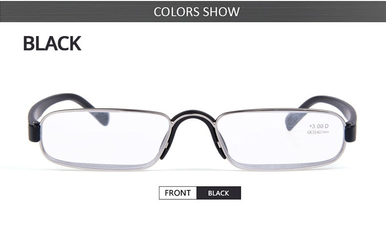 Guanhao Transparent Optical Reading Glasses Man Clear Women Presbyopia Hyperopia Reading Glasses Frame Alloy Ultralight HD View
