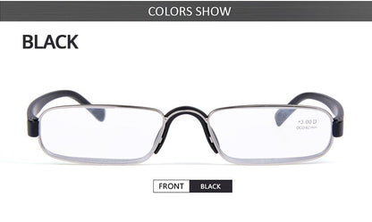 Guanhao Transparent Optical Reading Glasses Man Clear Women Presbyopia Hyperopia Reading Glasses Frame Alloy Ultralight HD View