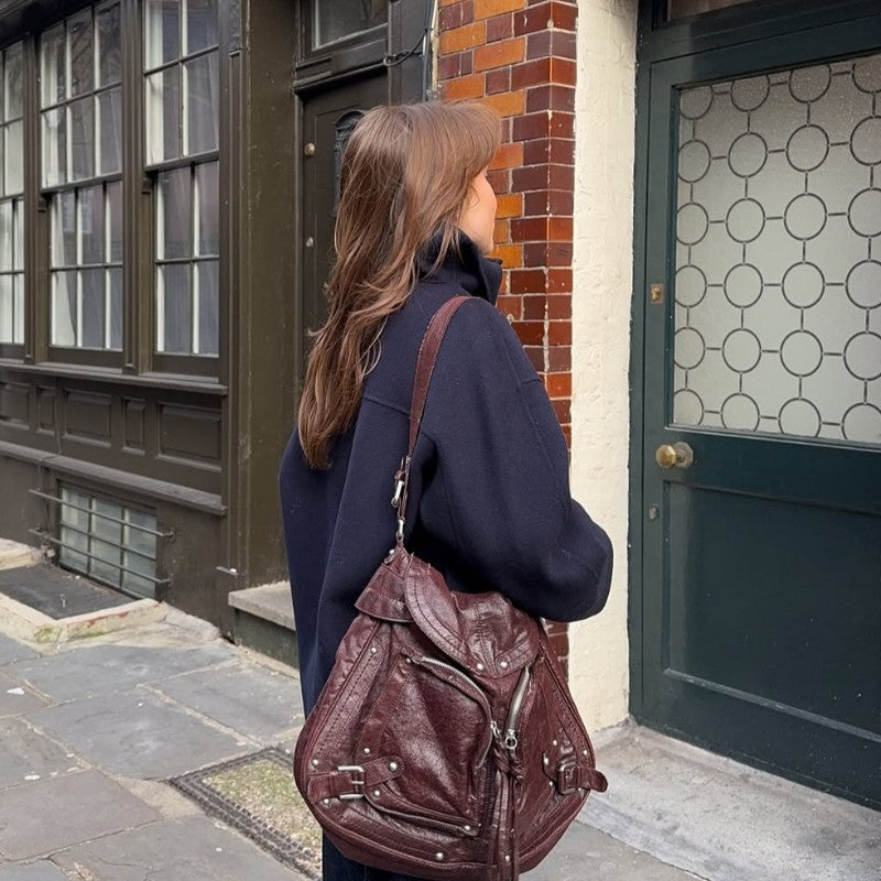 Elegant Stand Collar Woolen Jacket For Women Y2K Single Breasted Button Pockets Coat Lady 2025 Autumn Winter Street Chic Outwear