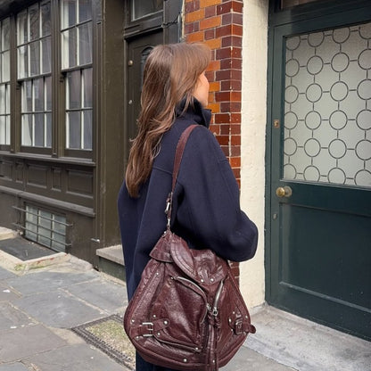 Elegant Stand Collar Woolen Jacket For Women Y2K Single Breasted Button Pockets Coat Lady 2025 Autumn Winter Street Chic Outwear