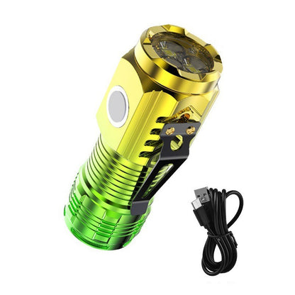 Super Bright MINI LED Flashlight USB Torch Rechargeable Zoom Fishing Lantern Powerful 3 Lighting Mode Outdoors Camping Lamp