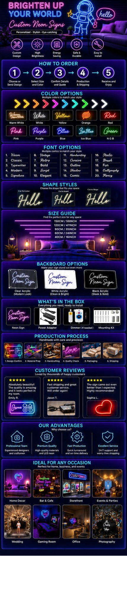 Custom Neon Sign UV Print Personized Acrylic LED Sign for Bar Wedding Party Neon Light Business Logo Sign Night Lamps Decor Sign