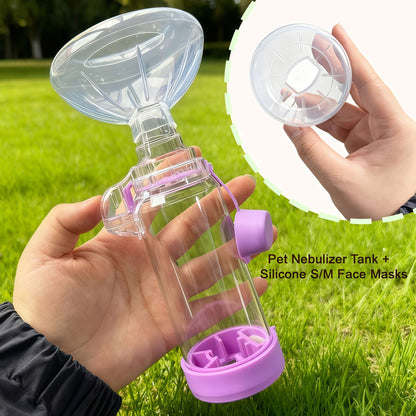 Nebulizadores para pets, para gatos e cachorros, nebulizador portátil, com duas máscaras de silicone incluídas.
