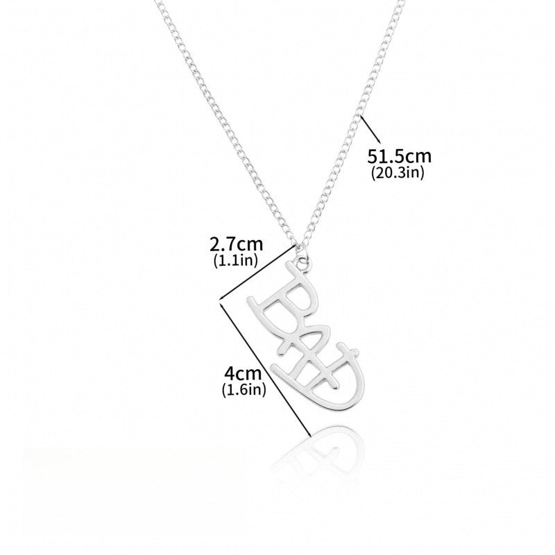 Artist Singer Michael Jackson BAD Necklace Rock Roll Everlasting Classic MJ Pendant Hot Charm Cosplay Jewelry Accessories Music