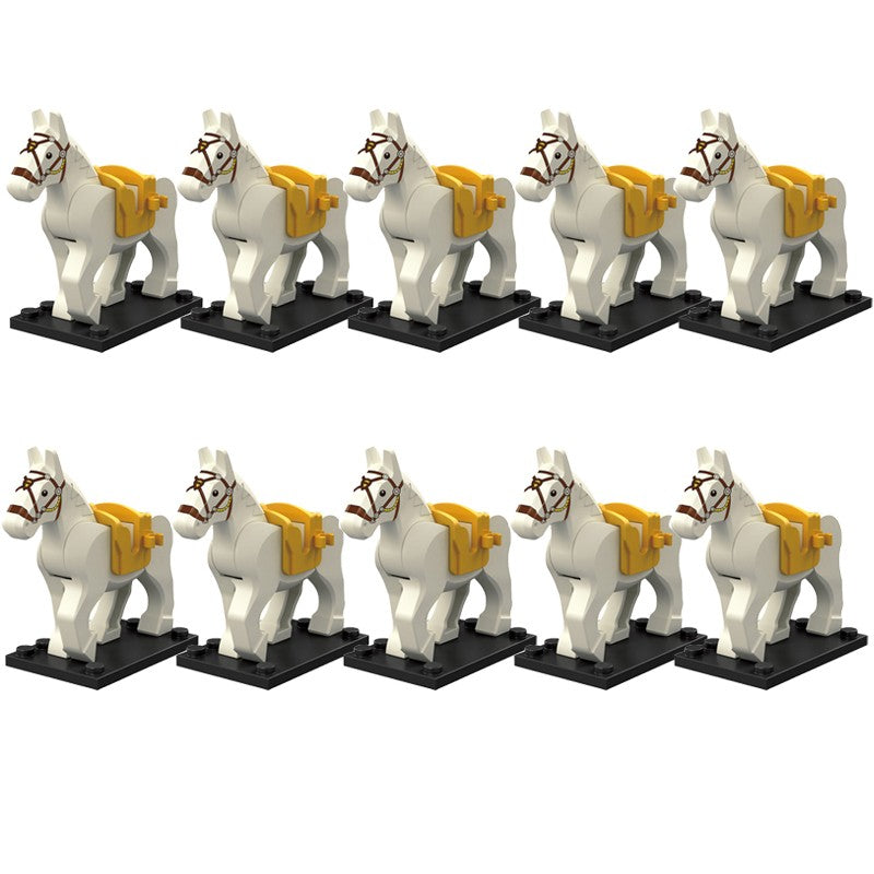 Blocos de Montar Zoológico Medieval Acessórios de Personagens Montarias Animais Cervos Elefantes Camelos Lobos Cavalos de Guerra Tijolos Brinquedos Presentes K080