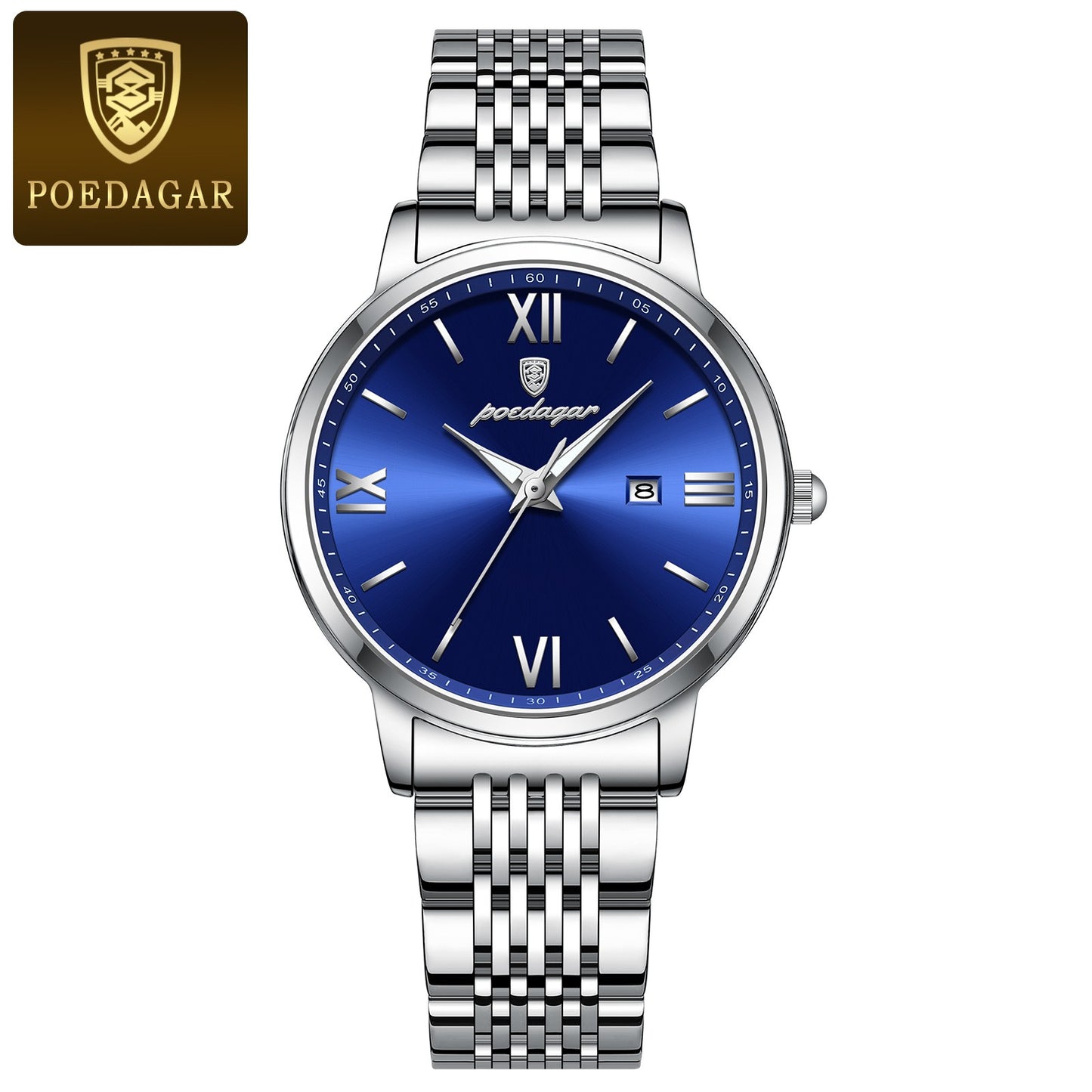 POEDAGAR New Luxury Woman Watch Waterproof Luminous Date Ladies Watch High Quality Stainless Steel Simple Women's Quartz Watches