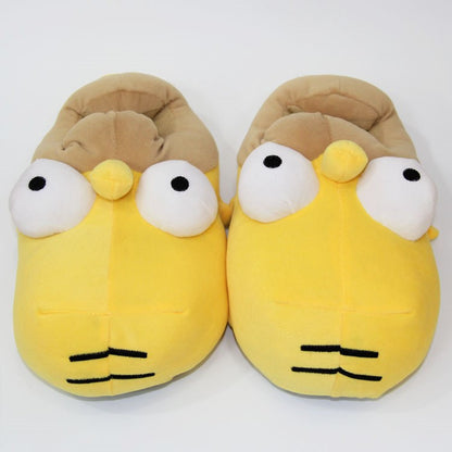 Novos Chinelos de Pelúcia Quentinhos de Inverno Anime Pokémon Pikachu Eevee Umbreon Simpson Kawaii Para Adultos e Crianças Sapatos de Casa Internos