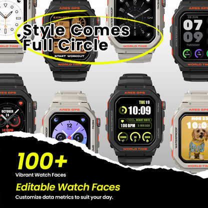 New Zeblaze Ares GPS Smart Watch Built-in Alexa & GPS Make/Answer Phone Calls Smartwatch Heart Rate Spo2 Fitness Tracking Watch