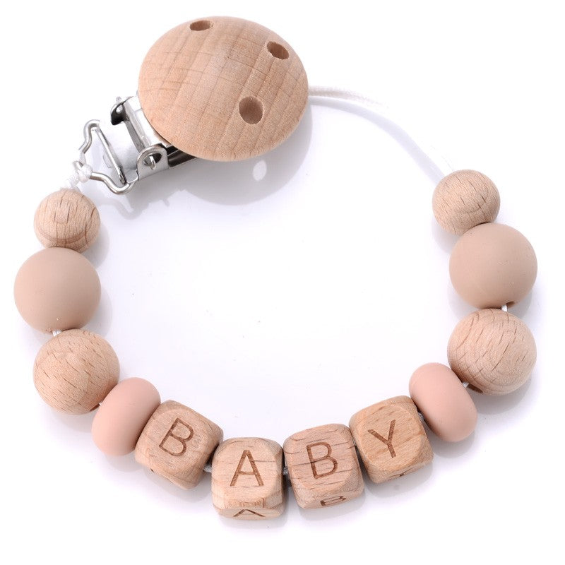 Baby Personalised Name Silicone Pacifier Clips Chain Wholesale 1Pcs Baby Nipple Pacifier Chain Cartoon Shape Holder