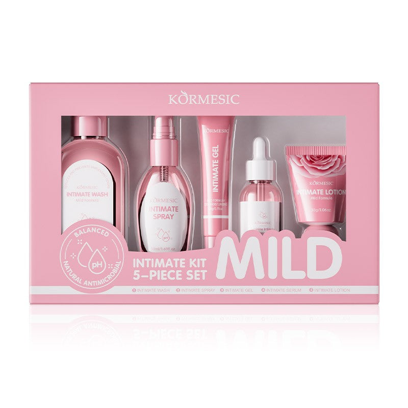 5 unidades/conjunto KORMESIC Kit de cuidados íntimos femininos diário, rotina de pele, lavagem de beleza, banho, clareamento, delicado, suave